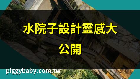水院子設計靈感大公開 | 水院子打造的五大秘訣 | 水院子的風水佈局指南 | 如何在家中打造水院子